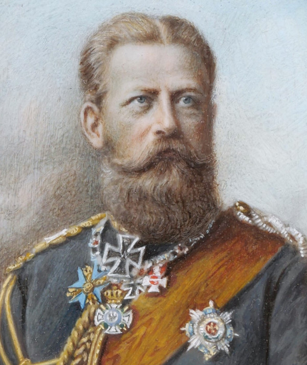 École FRANÇAISE ou ALLEMANDE en 1888, Portrait de Frédéric III de Prusse