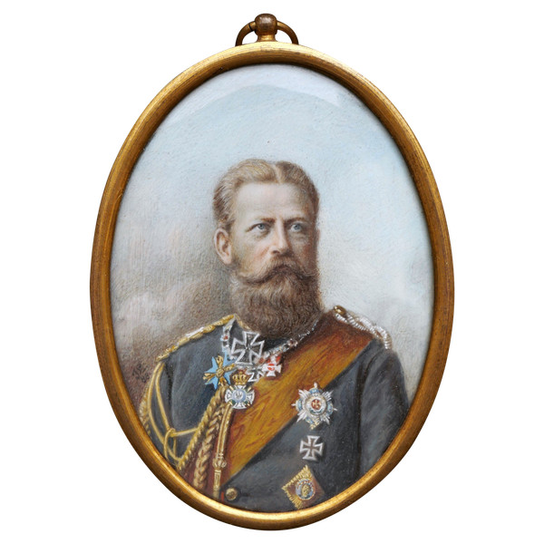 École FRANÇAISE ou ALLEMANDE en 1888, Portrait de Frédéric III de Prusse