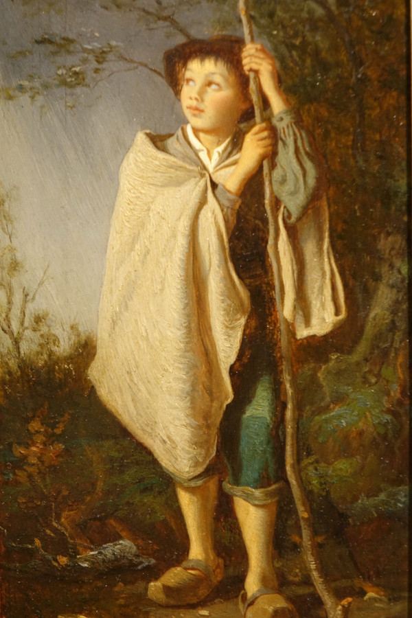 Der junge Hirte und der Koch, die einen Fisch entschuppen“ Antoine Richard, 1822-1891