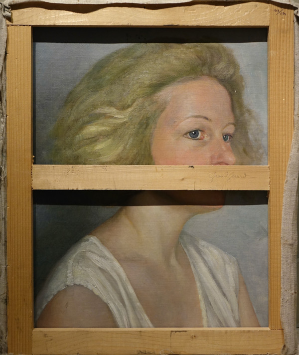 Junge nackte Frau in einer Landschaft, Lucien Grandgérard, um 1925