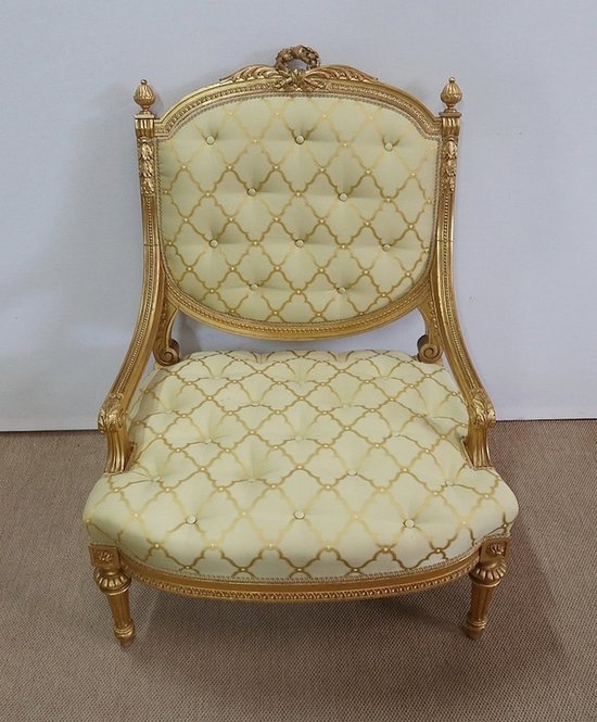 Paire de Fauteuils à la Reine Louis XVI, époque Napoléon III – Milieu XIXème