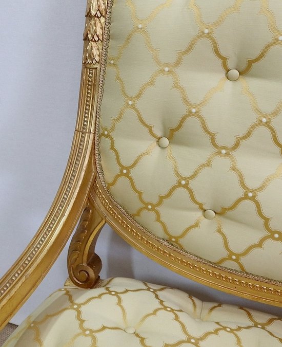 Paire de Fauteuils à la Reine Louis XVI, époque Napoléon III – Milieu XIXème