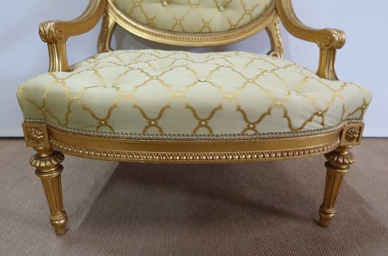 Paire de Fauteuils à la Reine Louis XVI, époque Napoléon III – Milieu XIXème