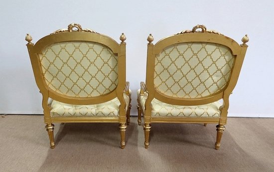 Paire de Fauteuils à la Reine Louis XVI, époque Napoléon III – Milieu XIXème