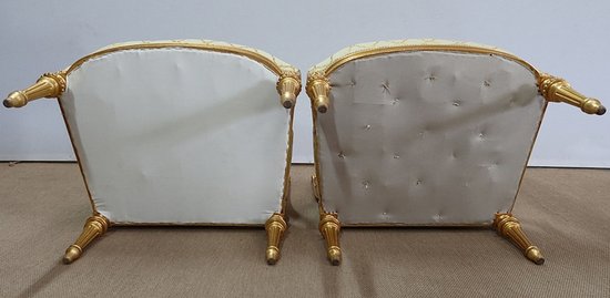 Paire de Fauteuils à la Reine Louis XVI, époque Napoléon III – Milieu XIXème