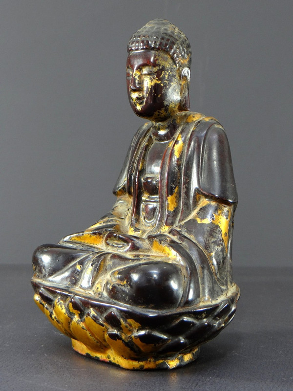 Vietnam, First Half of the 19th Century, Nguyen Dynasty, Lacquered Wood Buddha.