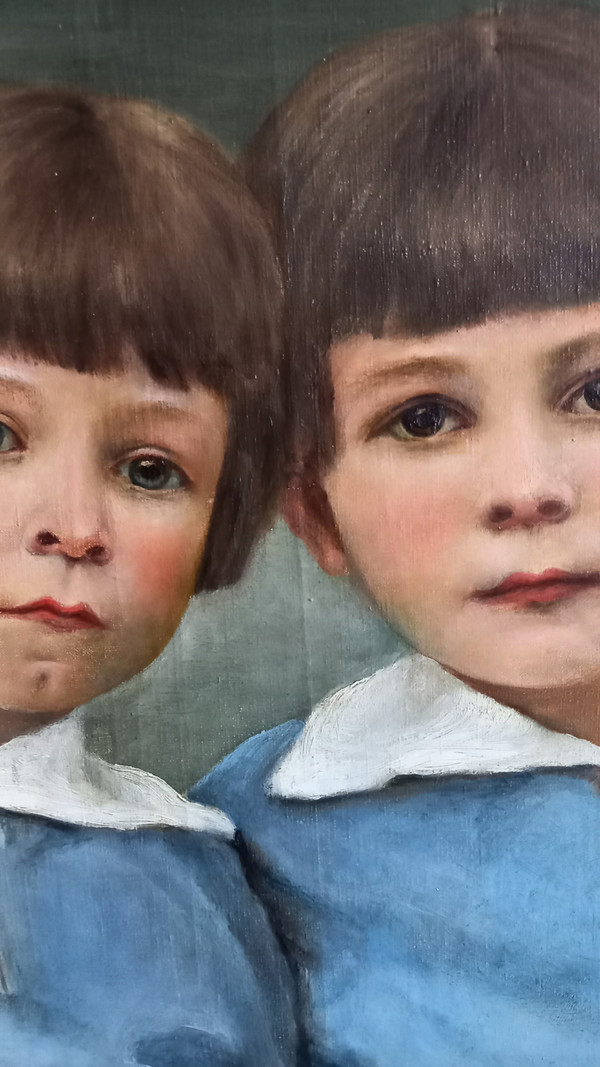 Ritratto di famiglia olio su tela