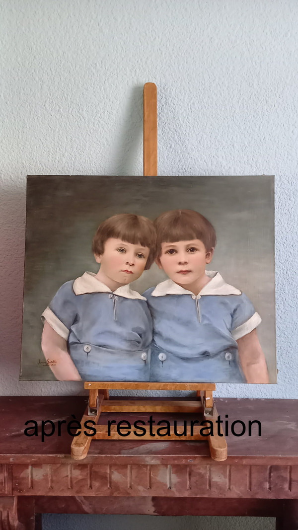 Ritratto di famiglia olio su tela
