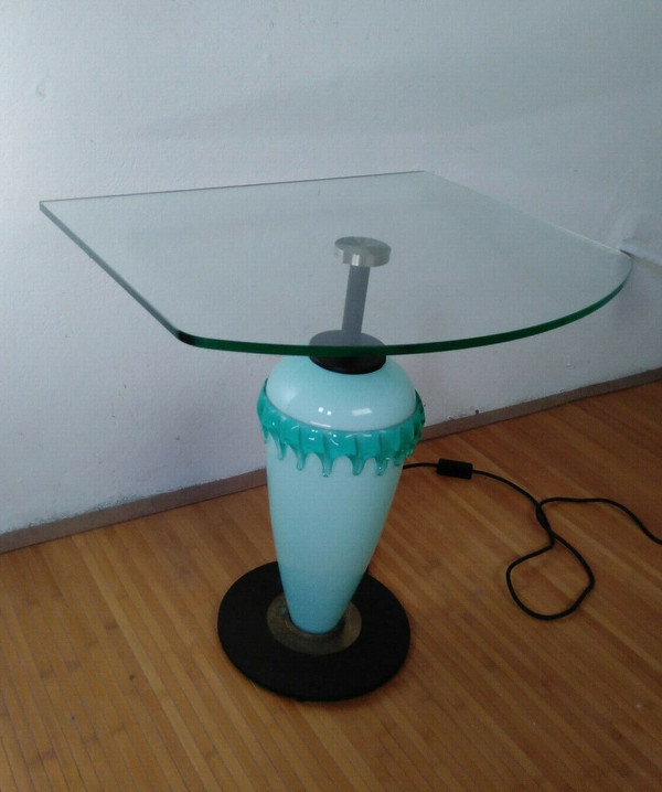 Lampe Guéridon en verre Murano