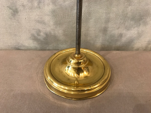 lampe ancien en fer et laiton poli d'époque 19 ème 
