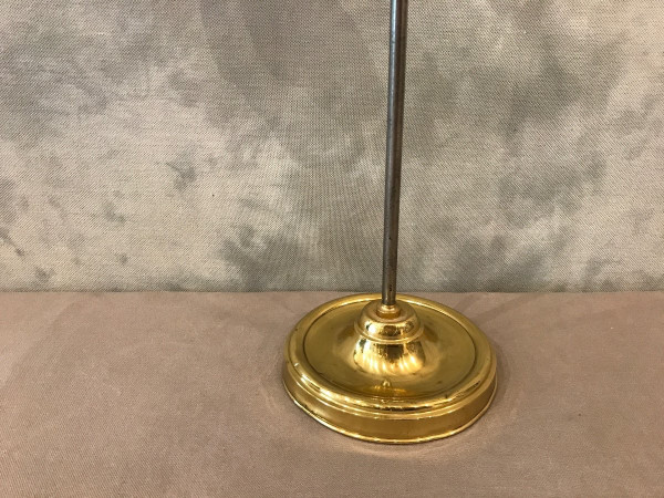 lampe ancien en fer et laiton poli d'époque 19 ème 