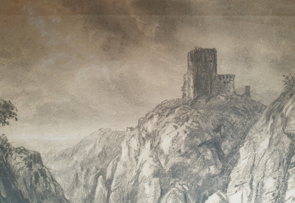 Alexandre-Gabriel DECAMPS - Paysage avec une forteresse