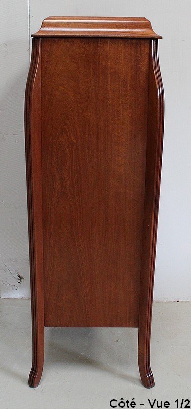  Mobiletto Piccolo in Mogano e Legno Pregiato, Periodo Art Nouveau - Inizio XX Secolo