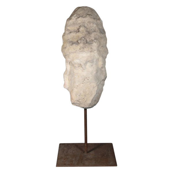 Figura di papa in pietra scolpita - Europa