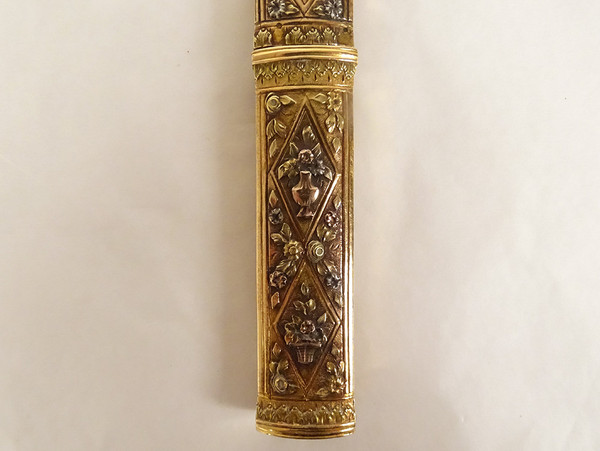 Wachshalfter Massivgold 18 Karat 3 Ors Korb Blumen Vase 30,94gr Ende 18.