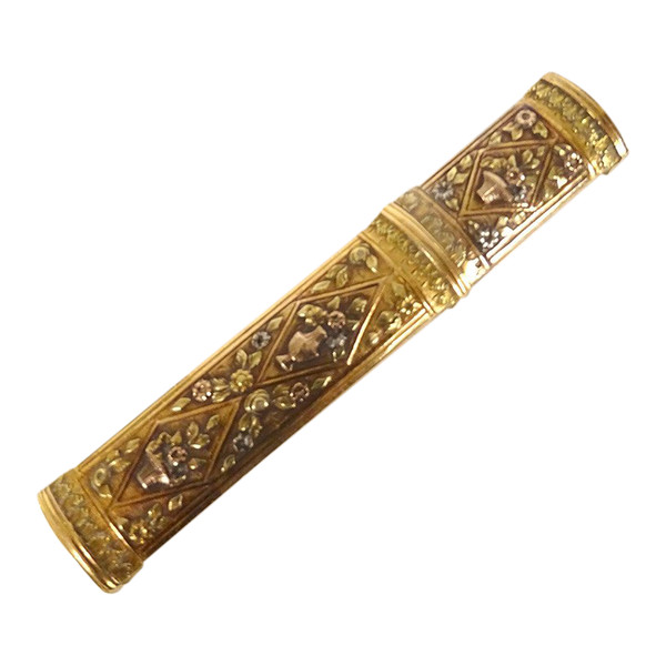 Wachshalfter Massivgold 18 Karat 3 Ors Korb Blumen Vase 30,94gr Ende 18.