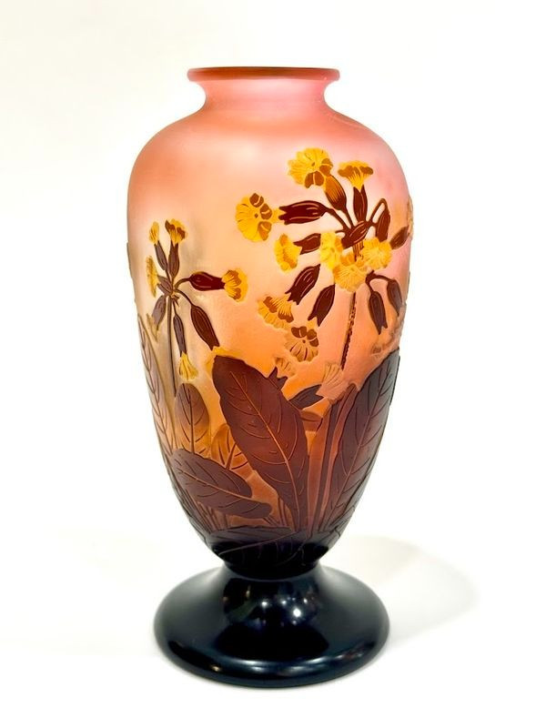 Emile Gallé Vase "Aux Primevères Officinales" (Die offiziellen Primeln)