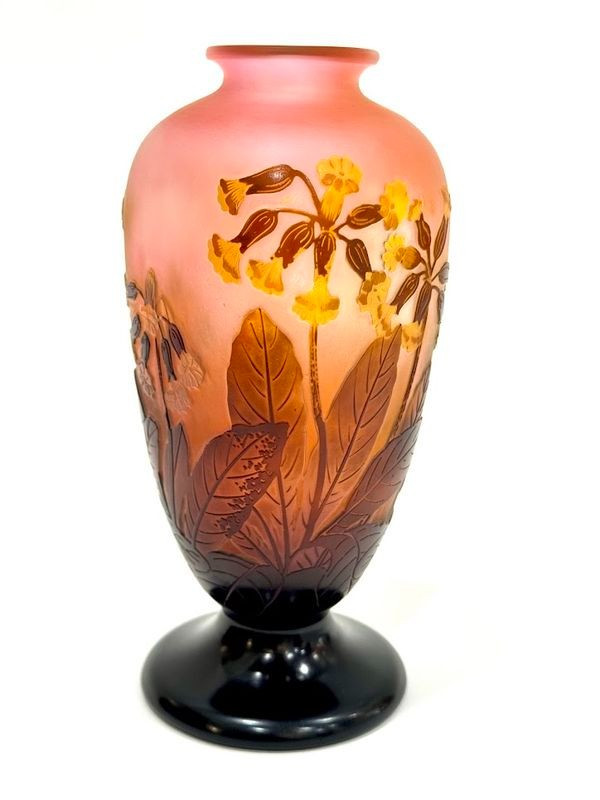 Emile Gallé Vase "Aux Primevères Officinales" (Die offiziellen Primeln)