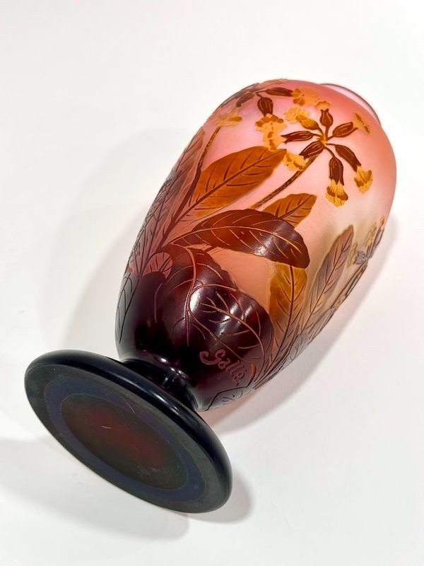 Emile Gallé Vase "Aux Primevères Officinales" (Die offiziellen Primeln)