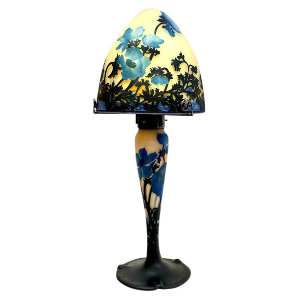 Lampada a fungo Muller "Anemone blu" di grandi dimensioni