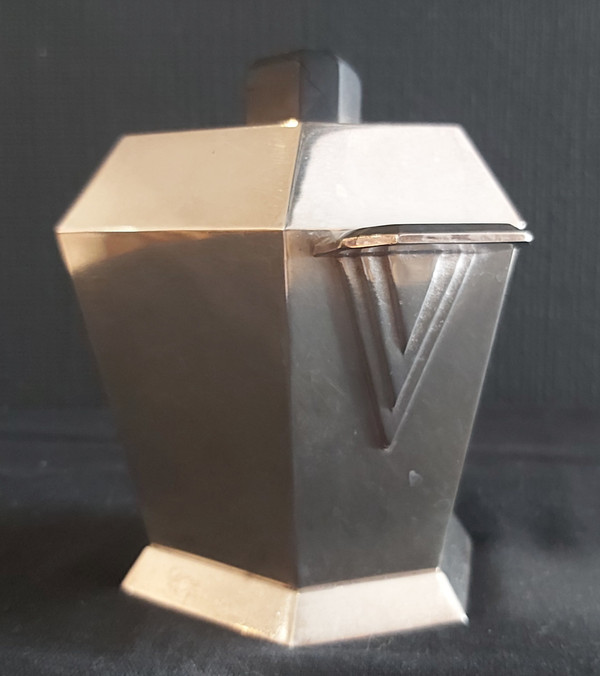 Drei Stücke Tee- oder Kaffeeservice versilbertes Metall