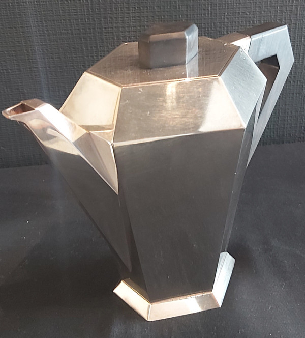 Drei Stücke Tee- oder Kaffeeservice versilbertes Metall