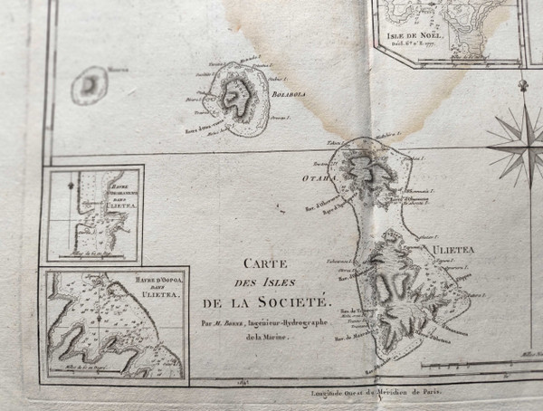Carta delle isole della società - Rigobert Bonne - 1787