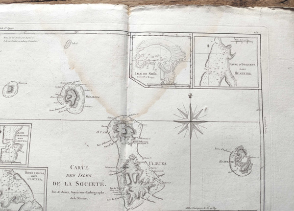Carta delle isole della società - Rigobert Bonne - 1787