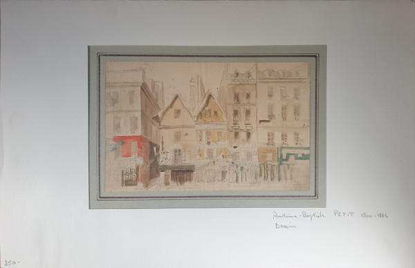 Antoine-Baptiste PETIT - View of the Saint-Denis district in Paris in the 1830s/40s