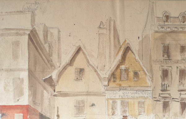 Antoine-Baptiste PETIT - View of the Saint-Denis district in Paris in the 1830s/40s