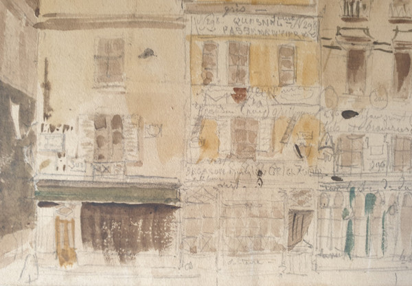 Antoine-Baptiste PETIT - View of the Saint-Denis district in Paris in the 1830s/40s