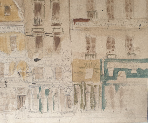 Antoine-Baptiste PETIT - View of the Saint-Denis district in Paris in the 1830s/40s