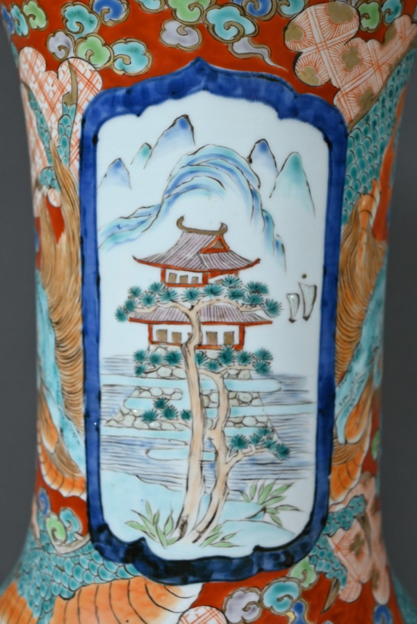 Importante vaso Arita, epoca Meiji, Giappone - Fine XIX secolo