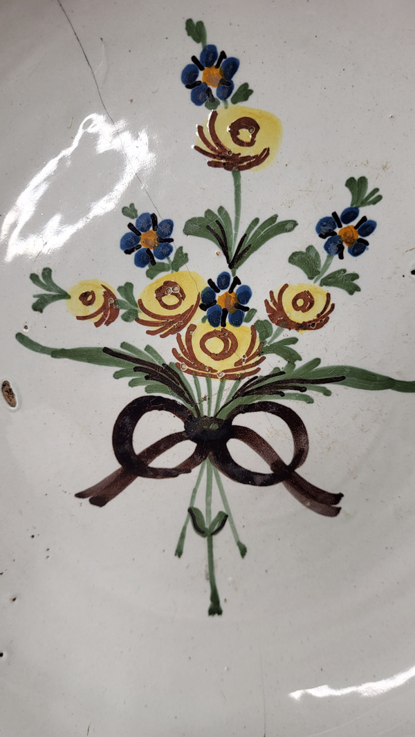 Nevers earthenware salad bowl - 18th century