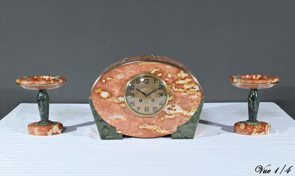 Marble fireplace surround, signed DiediSheim, Art Deco period - 1920