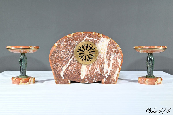 Marble fireplace surround, signed DiediSheim, Art Deco period - 1920