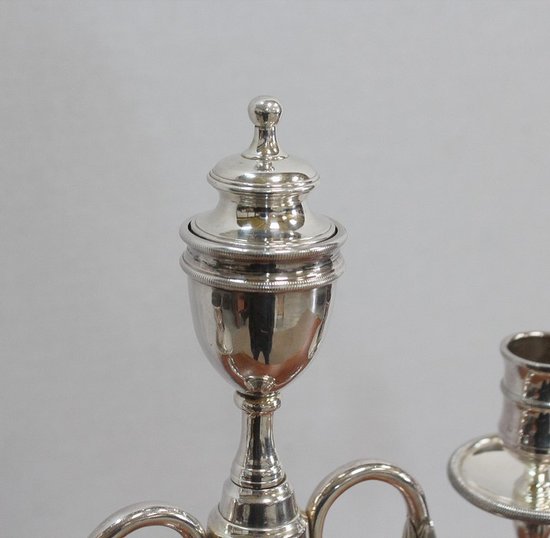 Pair of Silver Bronze Candelabra - 1960s