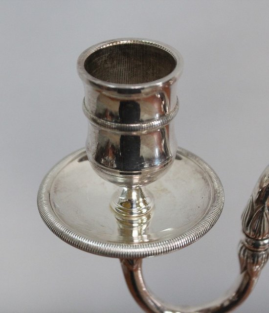 Pair of Silver Bronze Candelabra - 1960s