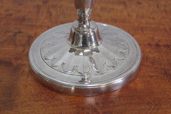 Pair of Silver Bronze Candelabra - 1960s
