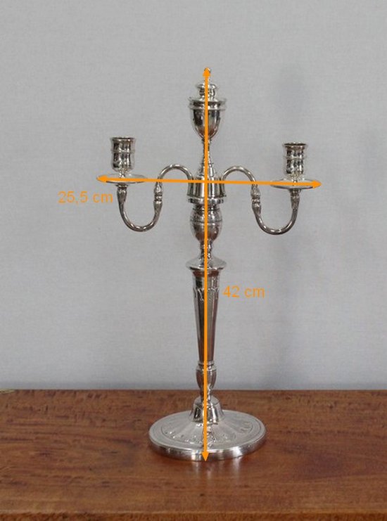 Pair of Silver Bronze Candelabra - 1960s