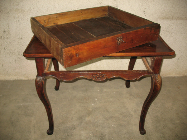 Table cabaret époque 18ème en merisier d'époque Louis XV