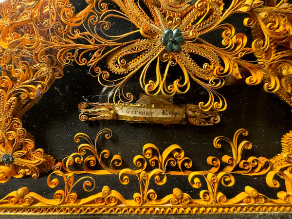 Grand Reliquaire De Saint Germier Avec L'enfant En Pâte De Reliques - 18th century