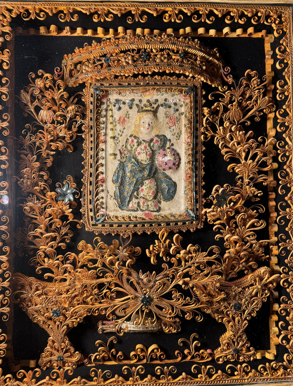Grand Reliquaire De Saint Germier Avec L'enfant En Pâte De Reliques - 18th century