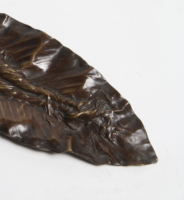 Vide poche en bronze, Signé de Georges Delpérier, Art Nouveau