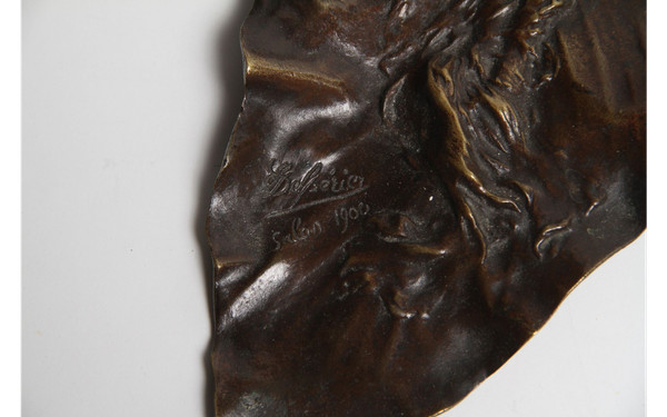 Vide poche en bronze, Signé de Georges Delpérier, Art Nouveau