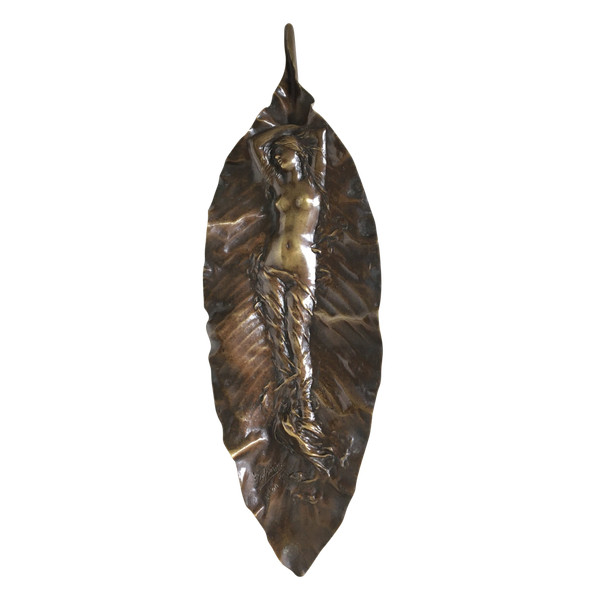 Vide poche en bronze, Signé de Georges Delpérier, Art Nouveau