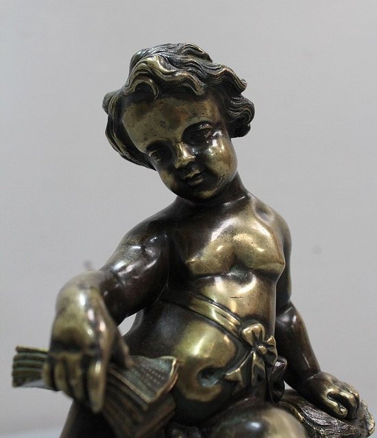 Bambino musicista di bronzo - Fine del XIX