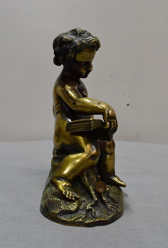 Bambino musicista di bronzo - Fine del XIX