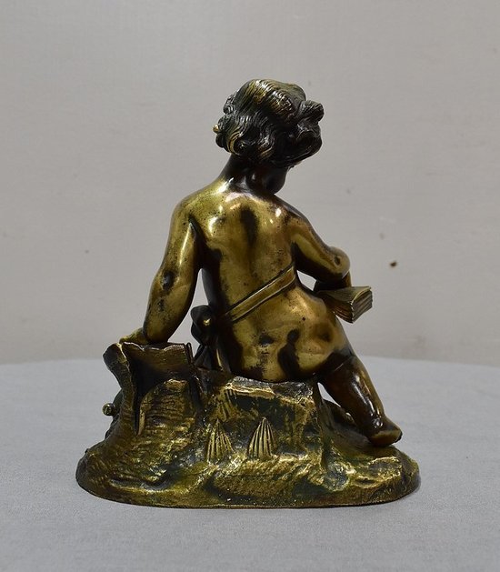 Bambino musicista di bronzo - Fine del XIX