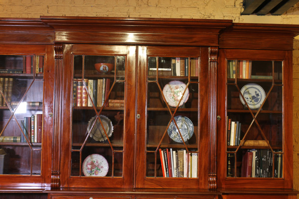 Importante Bibliothèque En Acajou d'époque 19° Siècle -angleterre